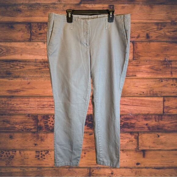 5 for $25🔥Size 10 Dalia Collection Grey Cuffed Hem Dress Pants - Picture 1 of 5